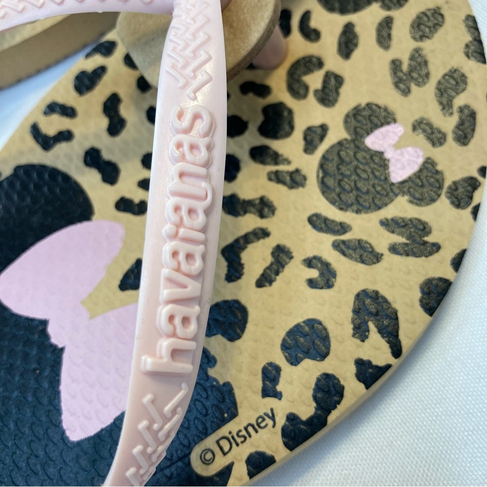 Havaianas NWOT Disney Slim Flip Flops Golden Minnie Mouse USA Women's Size 7/8 - Picture 5 of 7